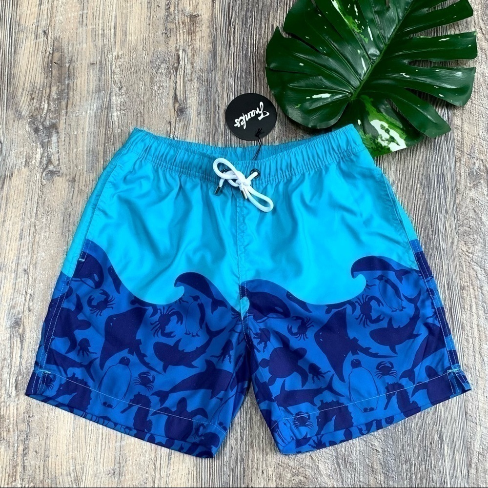NWT Franks Australia Sea Life Hawaiian Swim Trunks Size Small| Brand New Shorts